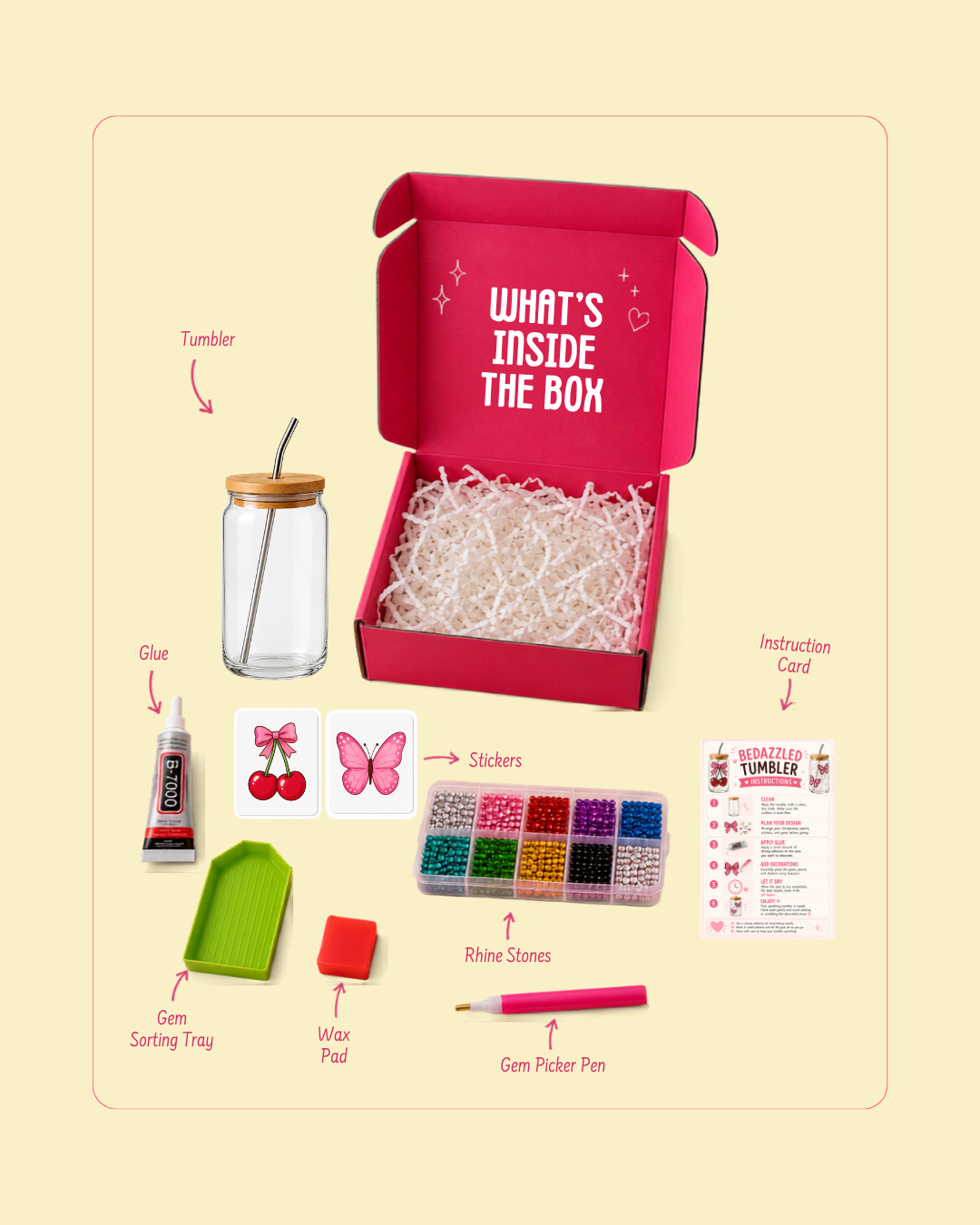 Bedazzled Glass Tumbler Kit