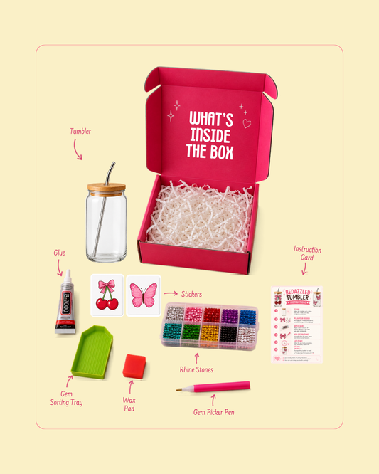 Bedazzled Glass Tumbler Kit
