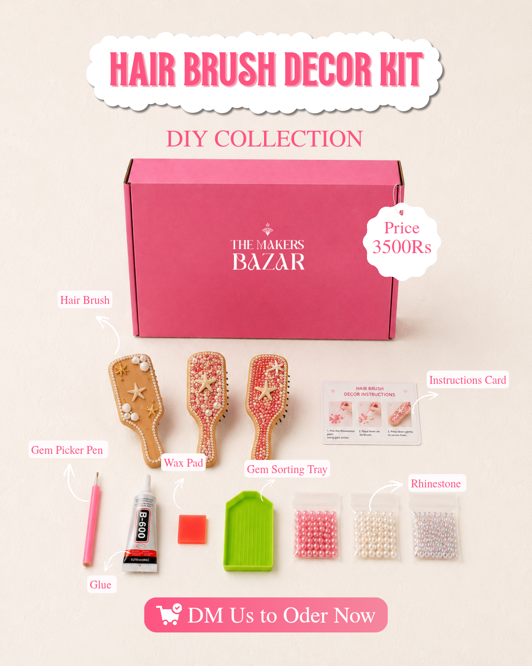Hair Brush Decor Kit